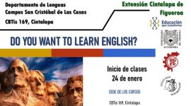 Cursos de inglés, Escuela de Lenguas San Cristóbal Extensión Cintalapa