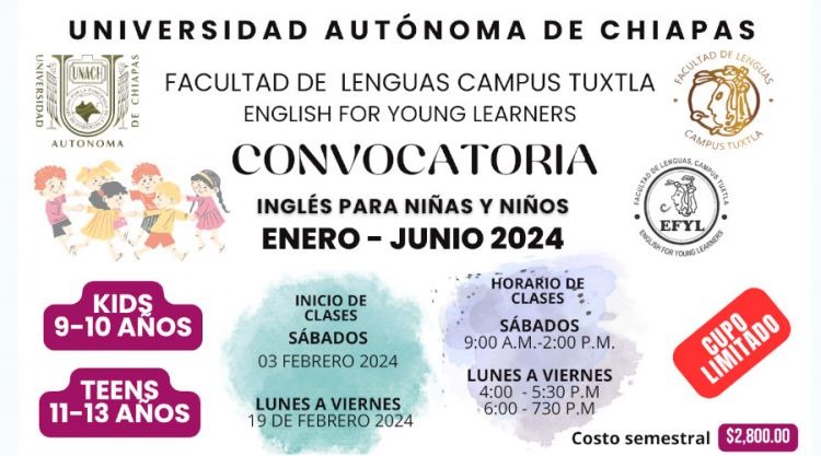 Convocatoria: Inglés para Niños, Niñas