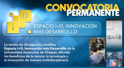 Revista I+D, Innovaci&oacute;n m&aacute;s Desarrollo. Convocatoria permanente