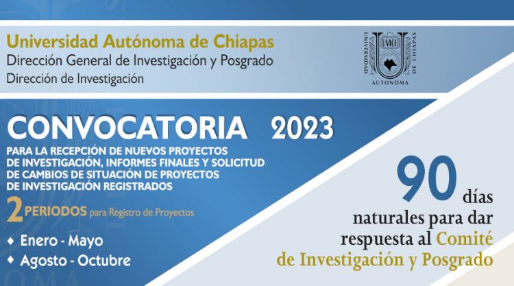 DGIP Recepción de nuevos proyectos - Convocatoria 2023