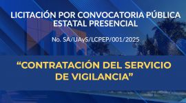 Licitación pública estatal presencial “CONTRATACIÓN DEL SERVICIO DE VIGILANCIA”