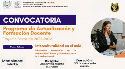 Convocatoria Programa de Formación y Actualización al Docente, trayecto formativo 2025 -2026