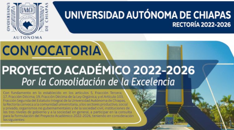 Convocatoria Proyecto Académico 2022-2026