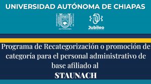Programa de Recategorización o promoción de categoría para el personal administrativo de base afiliado al STAUNACH