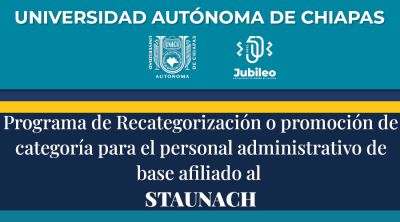 Programa de Recategorización o promoción de categoría para el personal administrativo de base afiliado al STAUNACH