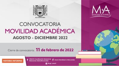 Convocatoria Movilidad Licenciatura Agosto-Diciembre 2022