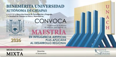 Maestr&iacute;a en Inteligencia Artificial Plus Aplicada al Desarrollo Regional Modalidad Mixta