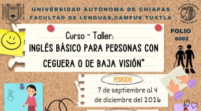 Curso-taller de ingl&eacute;s b&aacute;sico para personas con ceguera o de baja visi&oacute;n