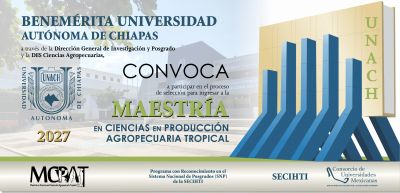 Maestr&iacute;a en ciencias en producci&oacute;n agropecuaria tropical