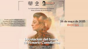 Develación del busto de Rosario Castellanos