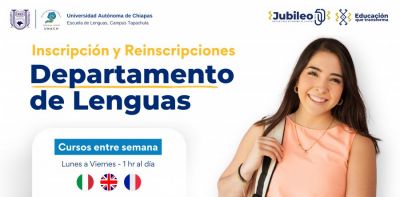 Cursos de idiomas agosto - diciembre 2025, Escuela de Lenguas Tapachula