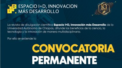 Revista I+D, Innovación más Desarrollo. Convocatoria permanente