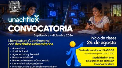 Convocatoria licenciaturas cuatrimestrales a distancia