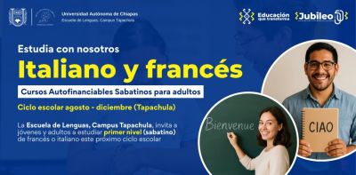 Curso sabatino de Italiano y frances en la Escuela de Lenguas, Campus Tapachula
