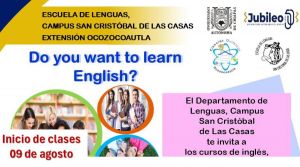 Cursos Sabatinos, Escuela de Lenguas San Cristobal Extensión Ocozocoautla