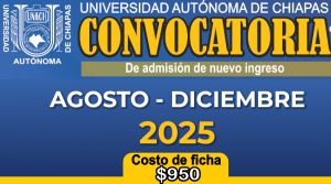 Convocatoria de admisión de nuevo ingreso agosto - diciembre 2025