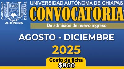 Convocatoria de admisión de nuevo ingreso agosto - diciembre 2025