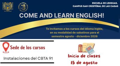 Cursos de ingl&eacute;s, Escuela de Lenguas San Crist&oacute;bal Extensi&oacute;n Ocosingo