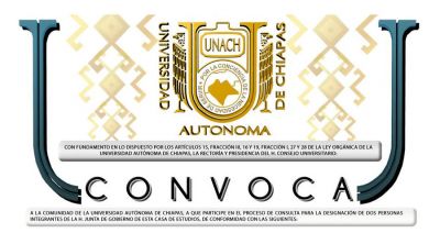 Convocatoria para el proceso de consulta para la designación de dos personas integrantes de la H. Junta de Gobierno