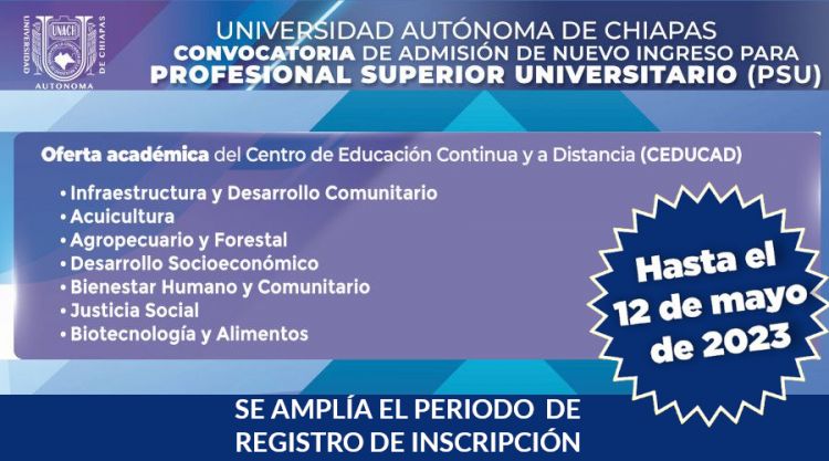 Convocatoria de admision para Profesional Superior Universitario