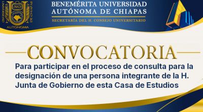 Convocatoria para el proceso de consulta para la designación de un integrante de la H. Junta de Gobierno
