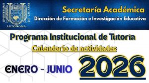 Programa Institucional de Tutor&iacute;as - Calendario de actividades