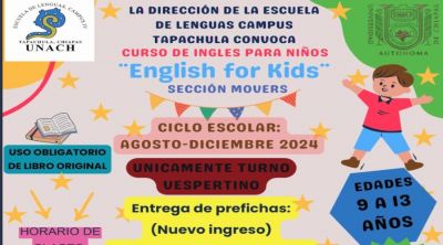 Inglés para Niños, Escuela de Lenguas Tapachula
