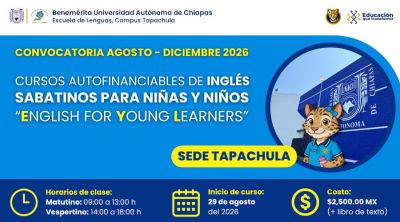 English for young learners - Escuela de Lenguas, Campus Tapachula