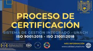 Proceso de certificación: Sistema de Gestión Integrado ISO 21001:2018