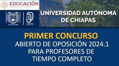 Primer concurso abierto de oposición 2024.1 para profesores de tiempo completo