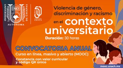 Curso en línea: Violencia de género, discriminación y racismo en el contexto universitario