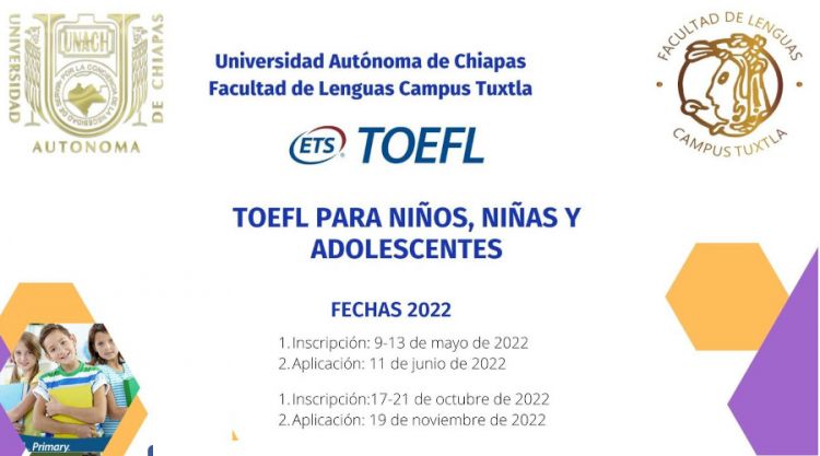TOEFL para niños, niñas y adolescentes
