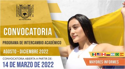 Convocatoria Programa de Intercambio Académico agosto - diciembre 2022