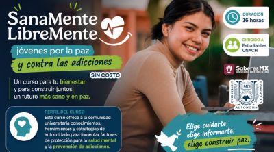 Curso: SanaMente LibreMente: j&oacute;venes por la paz y contra las adicciones