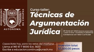 Curso-taller: T&eacute;cnicas de Argumentaci&oacute;n Jur&iacute;dica